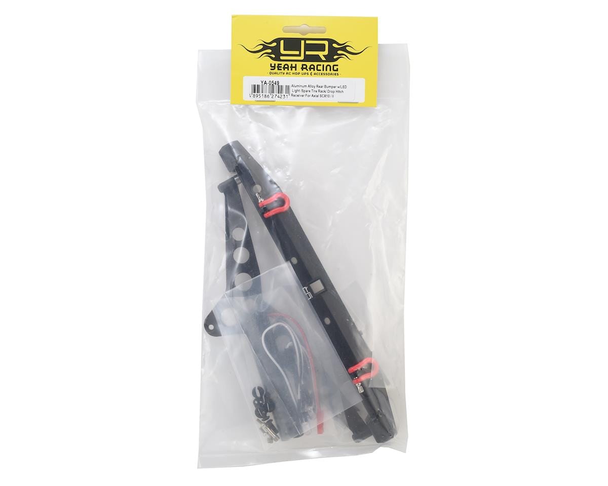 Yeah Racing Aluminum Rear Bumper w/Spare Tire Mount Yeah Racing RC CARS - PARTS