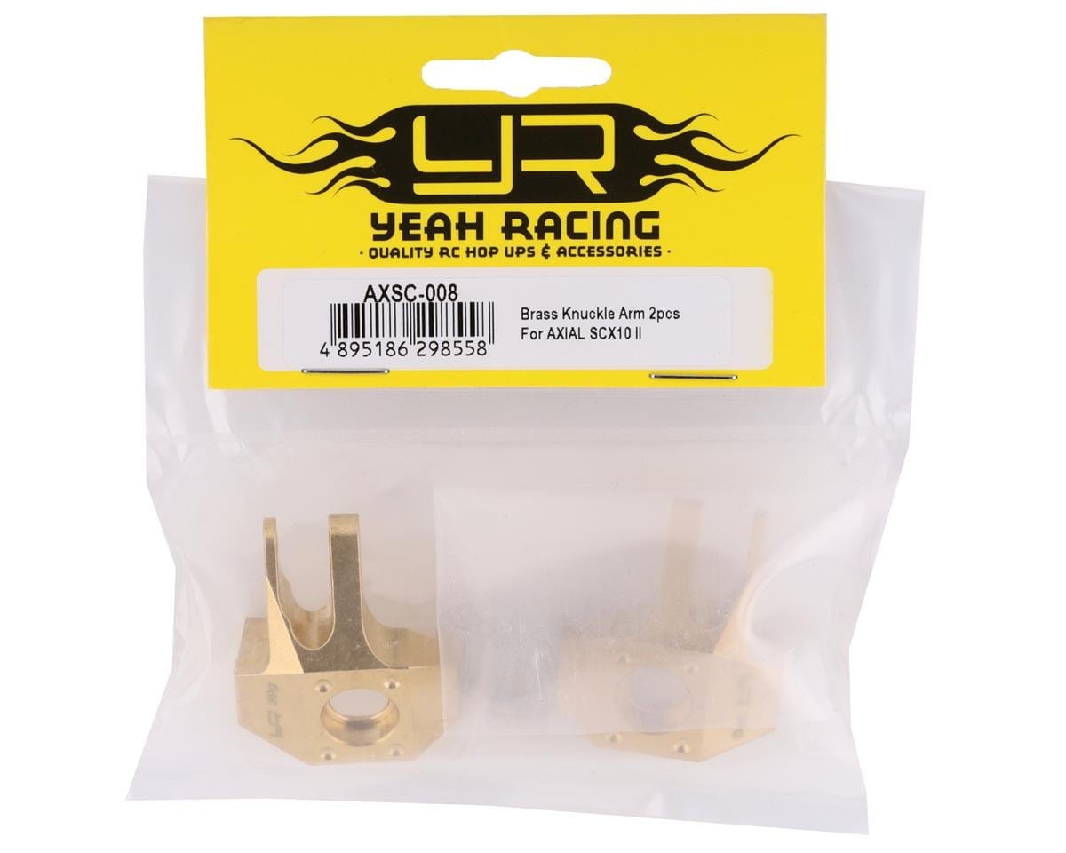 Yeah Racing Axial SCX10 II High Mass Brass Left & Right Steering Knuckles (2) - Hobbytech Toys