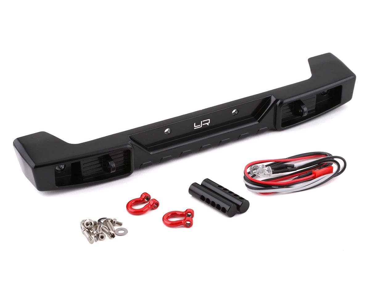 Yeah Racing Axial SCX10 III Aluminum Rear Bumper w/LEDs (Black) - Hobbytech Toys