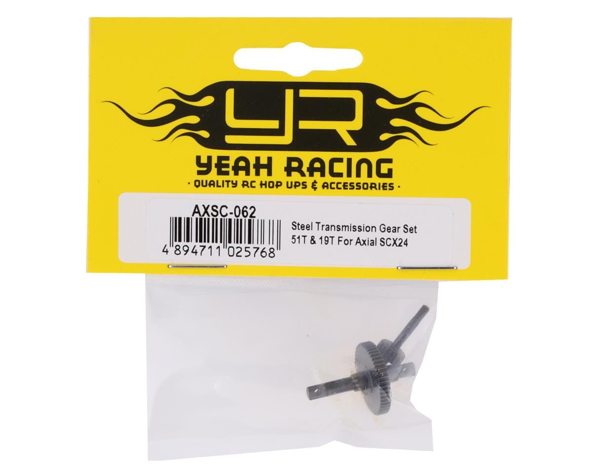 Yeah Racing Axial SCX24 Steel Transmission Gear Set (51T & 19T) - Hobbytech Toys