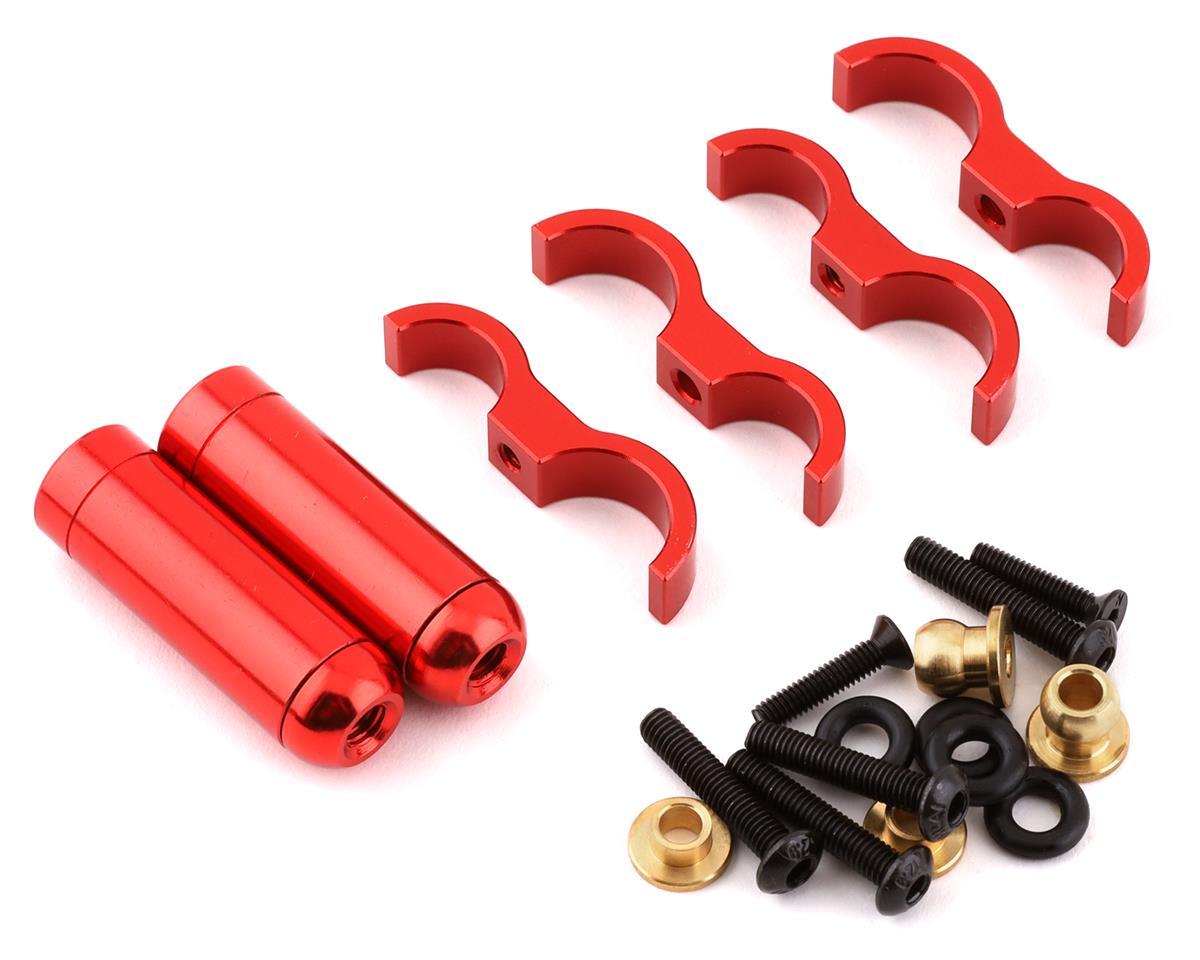 Yeah Racing Desert Lizard Piggyback Shocks w/Reservoir (Red) (2) (110mm) - Hobbytech Toys
