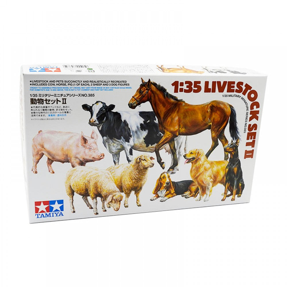 Tamiya 35385 1/35 Livestock Set II Plastic Model Kit - Hobbytech Toys