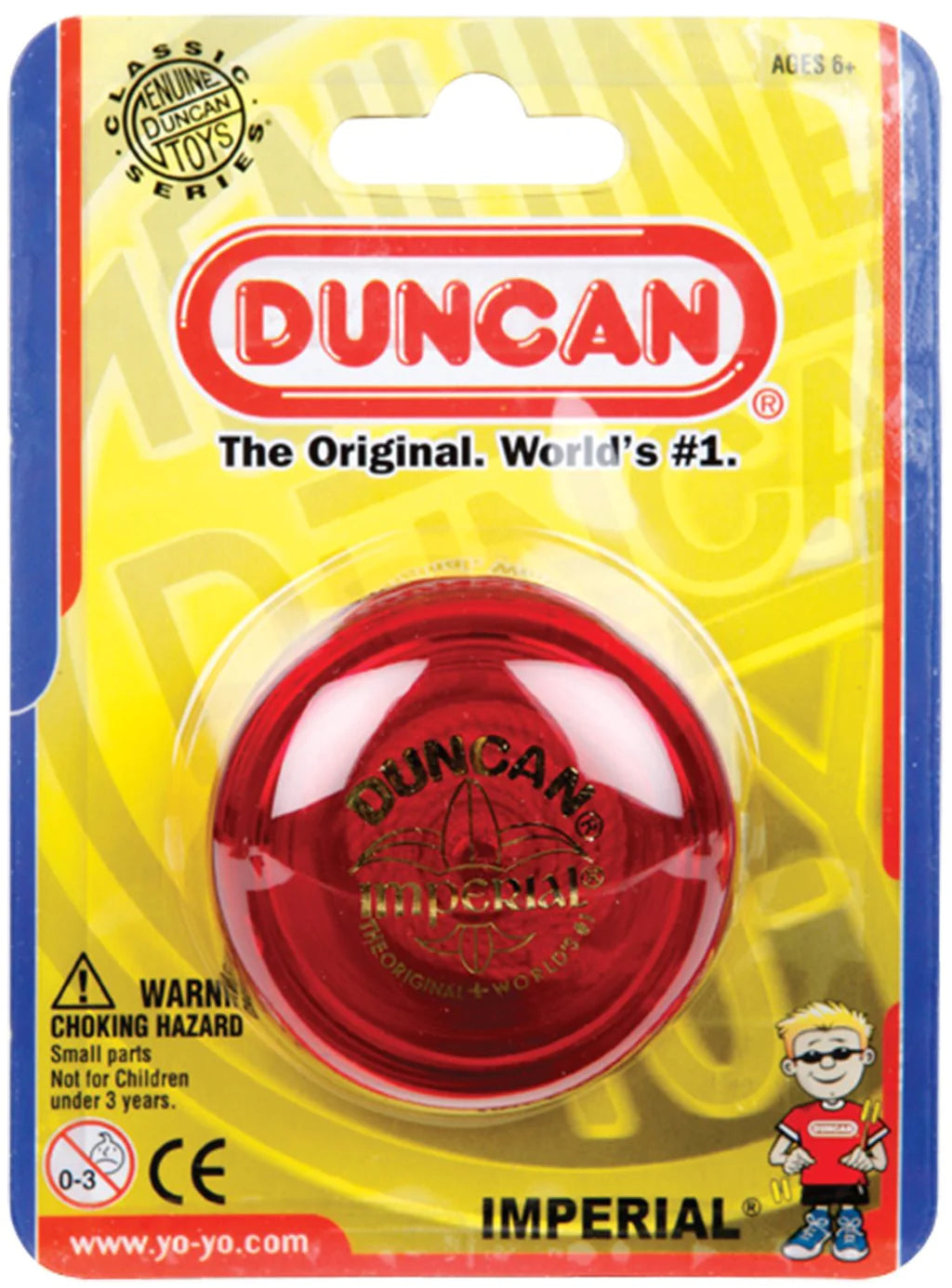 Classic Duncan Imperial Yo-Yo in Red
The classic Duncan Imperial yo-yo in a vibrant red color, ready for play in the toy section.