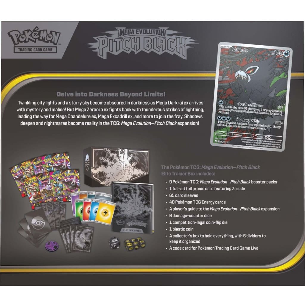 Pokemon TCG Mega Evolutions 5 Pitch Black Elite Trainer Box