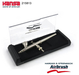 Sleek and precise Harder and Steenbeck Hansa 581 0.2mm dual-action airbrush, a professional tool for detailed painting and customization.