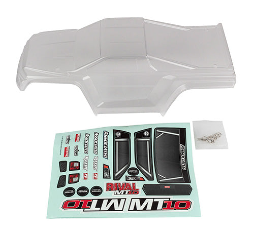 Team Associated 25829 RIVAL MT10 Body V2 - Clear