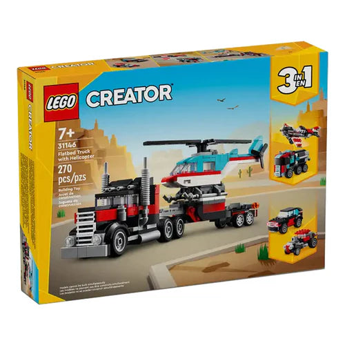 LEGO 31146 Creator Flatbed Truck with Helicopter - Hobbytech Toys