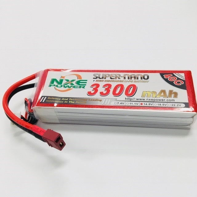 NXE 3300mAh 4S 14.8V 40C Softcase Lipo Battery with Deans Connector