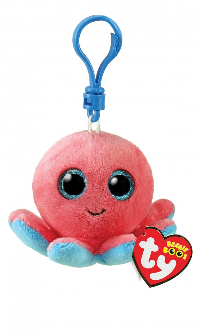 TY Beanie Boos SHELDON - Coral Octopus Clip - Hobbytech Toys