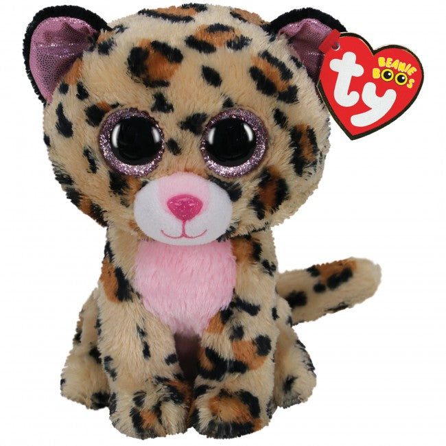 TY Beanie Boos LIVVIE - Brown / Pink Leopard Reg - Hobbytech Toys