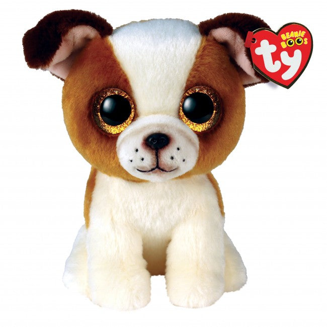 TY Beanie Boos HUGO - Brown/White Dog Clip - Hobbytech Toys