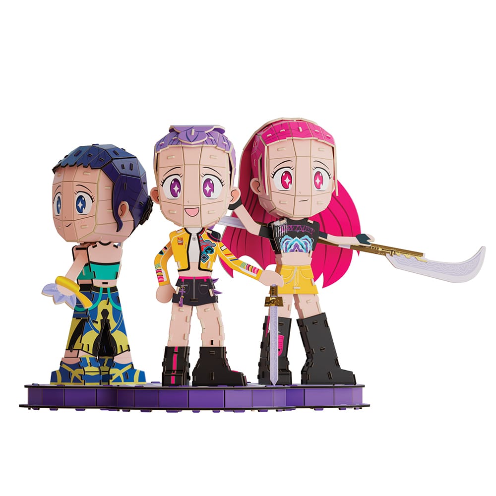 4D Build Kpop Demon Hunters Huntrix Chibi Set