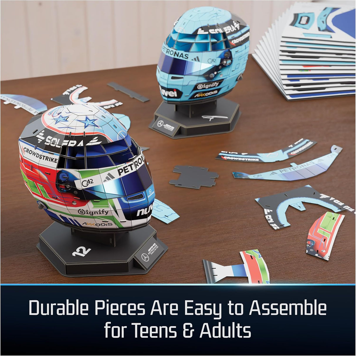 4D Build - Mercedes F1 Helmet Set