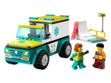 LEGO 60403 City Emergency Ambulance and Snowboarder - Hobbytech Toys