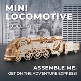UGears 70228 Mini Locomotive Wooden Model Kit - Hobbytech Toys