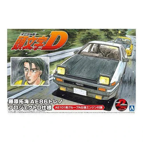 Aoshima 1/24 Fujiwara Takumi Toyota AE86 Trueno Project-D Version Plastic Model Kit