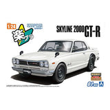 Aoshima 1/24 Snap KPGC10 Skyline HT 2000 GT-R 1971 White