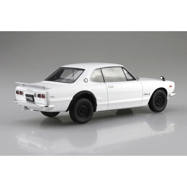 Aoshima 1/24 Snap KPGC10 Skyline HT 2000 GT-R 1971 White