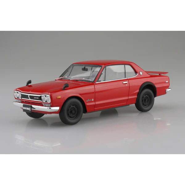 Aoshima 1/24 Snap KPGC10 Skyline HT 2000 GT-R 1970 Red