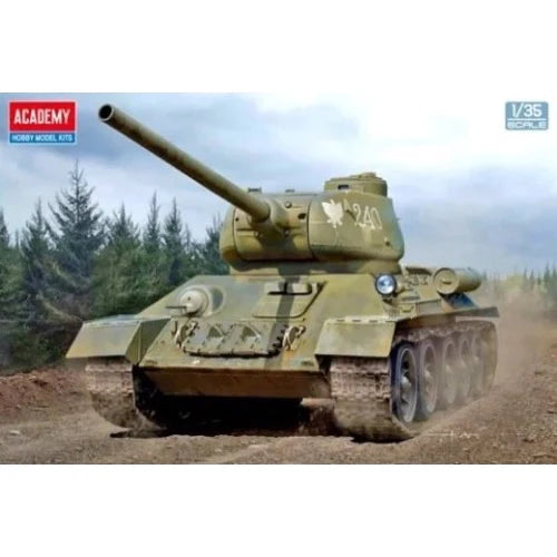 Academy 1/35 Soviet Medium Tank T-34-85 Ural Tank Factory No. 183 Plastic Model Kit - Hobbytech Toys