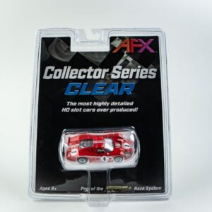 Detailed die-cast replica of the iconic Ford GT40 MKIV in vibrant red, showcased in a clear collector's package.