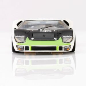 Detailed, high-performance model of the iconic Ford GT40 Mk.II #95 slot car, featuring sleek design and vibrant green accents.