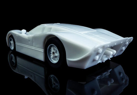 Customizable classic Ford GT-40 Mk. IV race car model, ready to paint and race.
