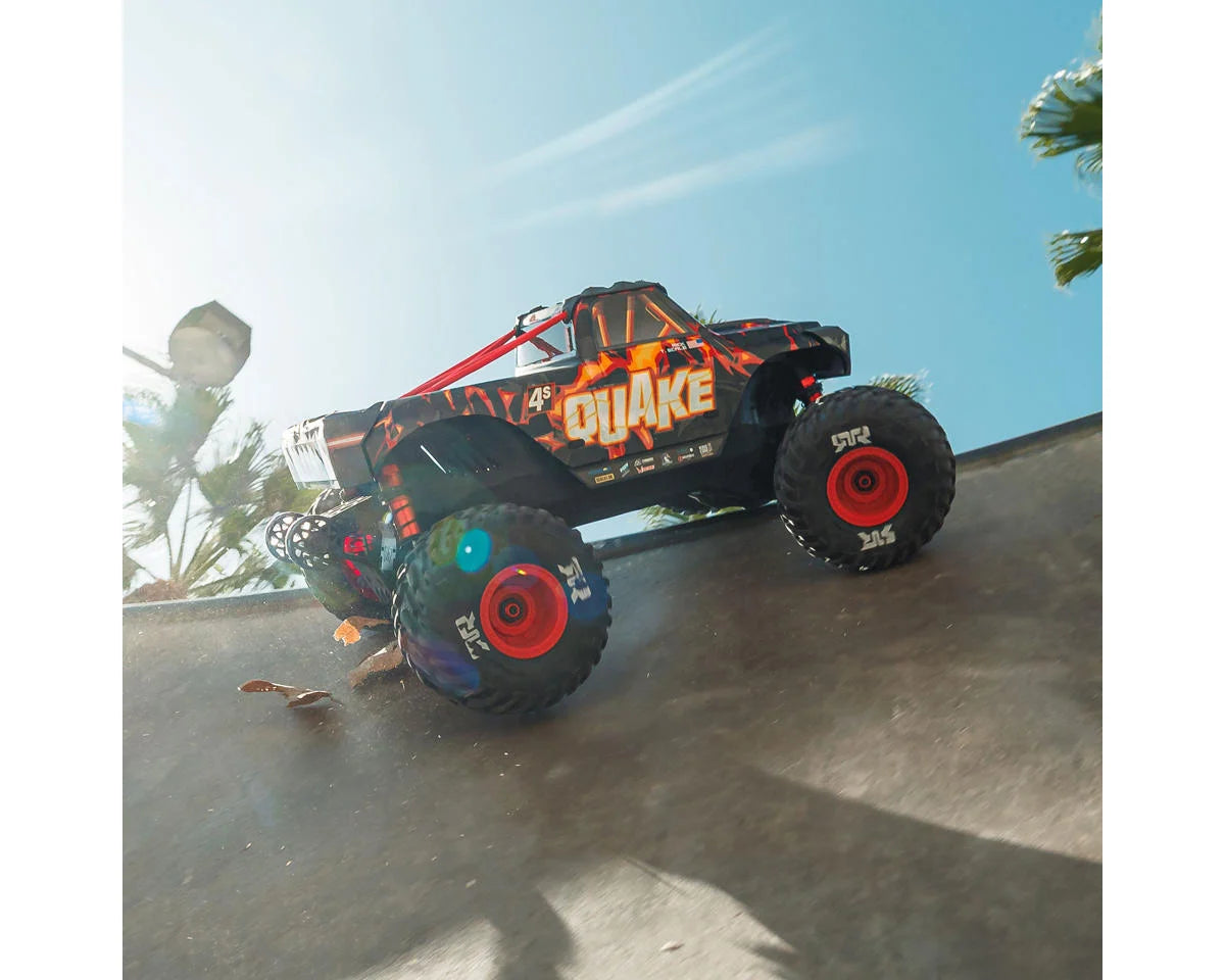 Arrma Quake 4S BLX 1/8 4X4 Monster Truck RTR - Black/Red
