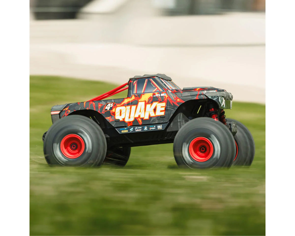 Arrma Quake 4S BLX 1/8 4X4 Monster Truck RTR - Black/Red