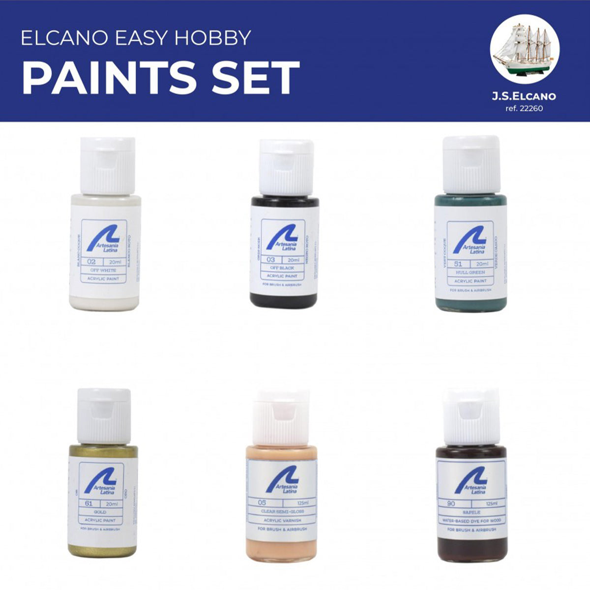 Artesania Paint Set for Model #22260 J.S Elcano