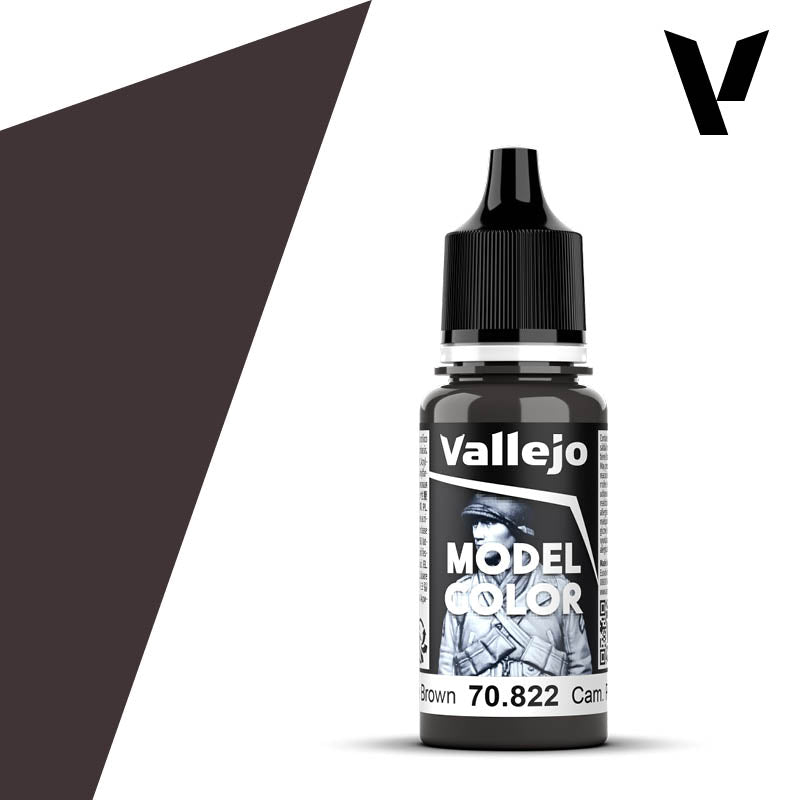 Vallejo Model Color: #145 - Cam. Black Brown - 18 ml Matt Acrylic Paint