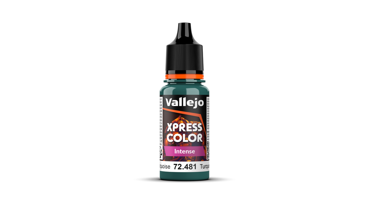 Vallejo 72481 Game Colour Xpress Colour Intense Heretic Turquoise 18 ml Acrylic Paint - Hobbytech Toys