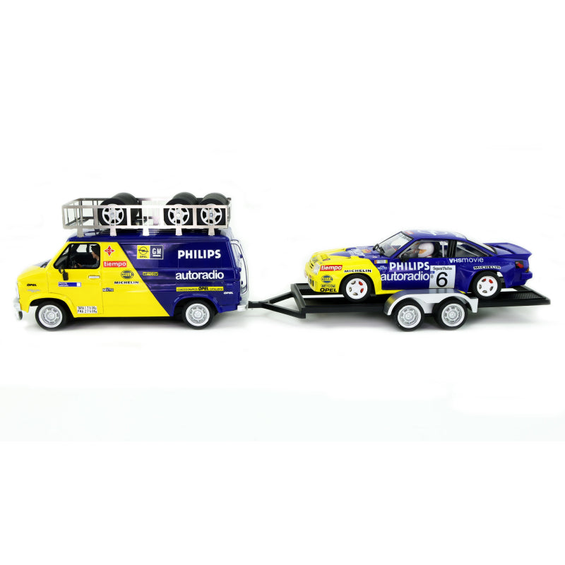 Avant Slot GMC Service Van with Trailer + Opel Manta Team Spain Philips Slot Car [RSV2401]**