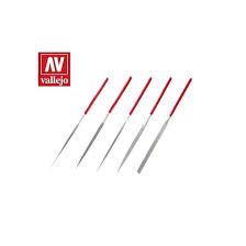 Vallejo Tools Set of 5 Diamond needle files [T03002] - Hobbytech Toys