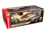 Autoworld 1/18 35 Duesenberg SSJYK Gold & Chocolate Brown Diecast Model - Hobbytech Toys