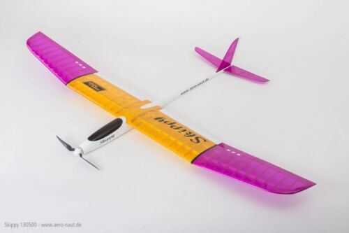 Aeronaut Skippy Electric Glider with 1.8m Wingspan, Ready-to-Fly RC Plane in Vibrant Orange and Purple Tones