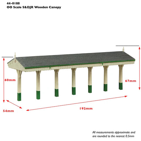 Bachmann Scenecraft OO Scale S&DJR Wooden Canopy Green and Cream