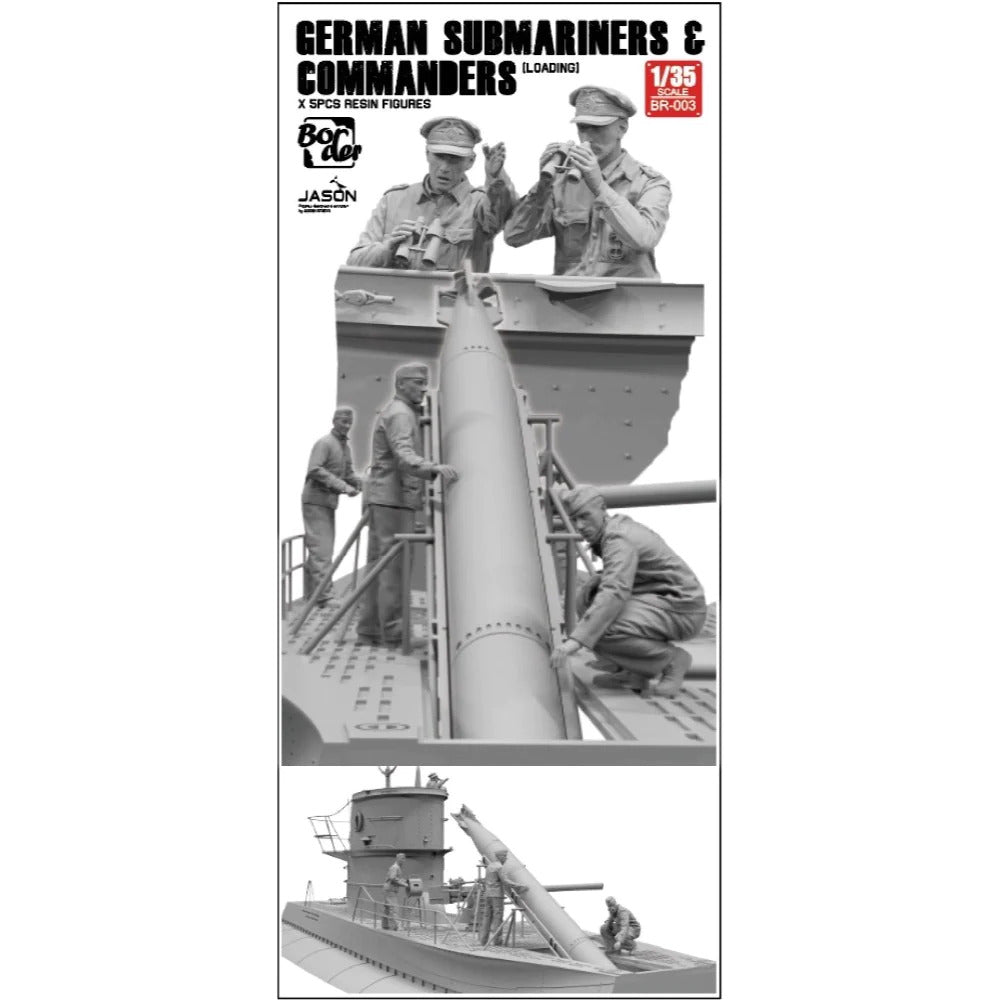 Border Model 1/35 German Submariners & Commanders (Loading) Plastic Model Kit [BR-003] - Hobbytech Toys