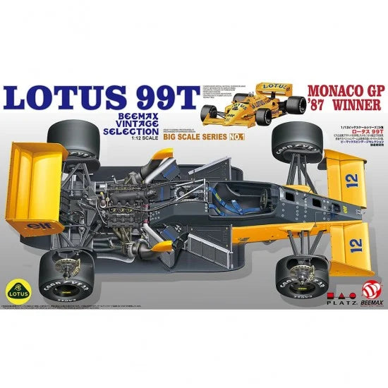Beemax 1/12 Lotus 99T 1987 Monaco Winner Plastic Model Kit - Hobbytech Toys