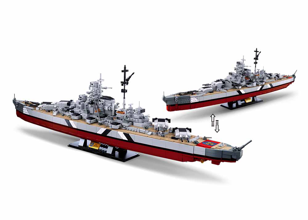 Sluban 1102 Bismarck Battleship 2in1 - 1849pc Kit - Hobbytech Toys
