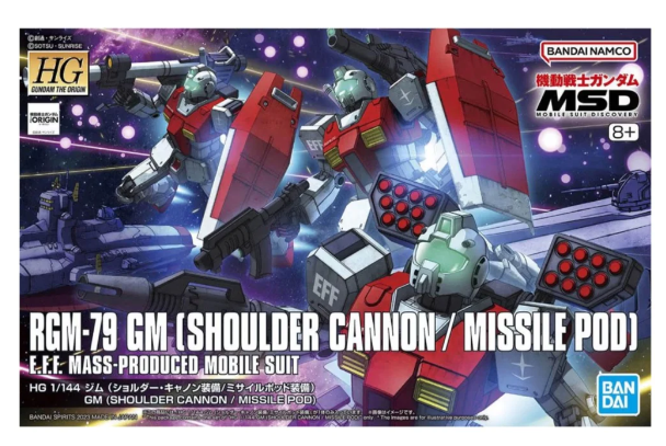 Bandai 5065714 HG 1/144 Gm (Shoulder Cannon / Missile Pod) - Hobbytech Toys