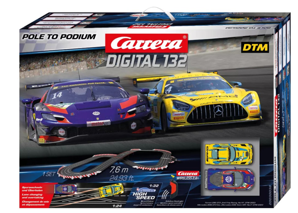 Carrera Digital 1/32 Set Pole to Podium Ferrari 296 GT3 & Mercedes AMG GT3 - Wireless 2.0 Starter Set [30038]