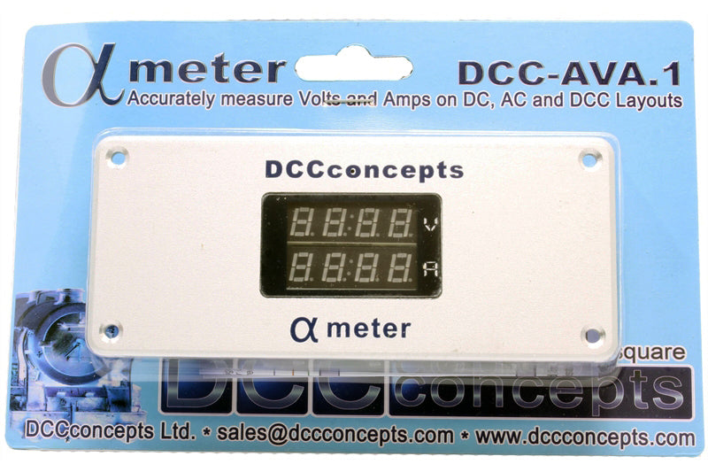 DCC Concepts DCD-AVA.1 Alpha Meter for DC or DCC - Hobbytech Toys