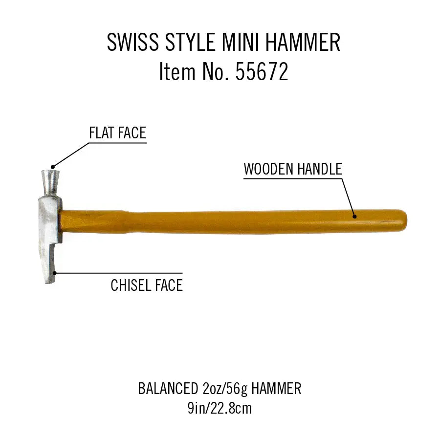 Excel 55672 Mini Swiss Style Hammer Excel TOOLS