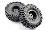 Fastrax 1/10 Granite 2.2 Crawler Tyres On Black Rims (2pcs) - Hobbytech Toys
