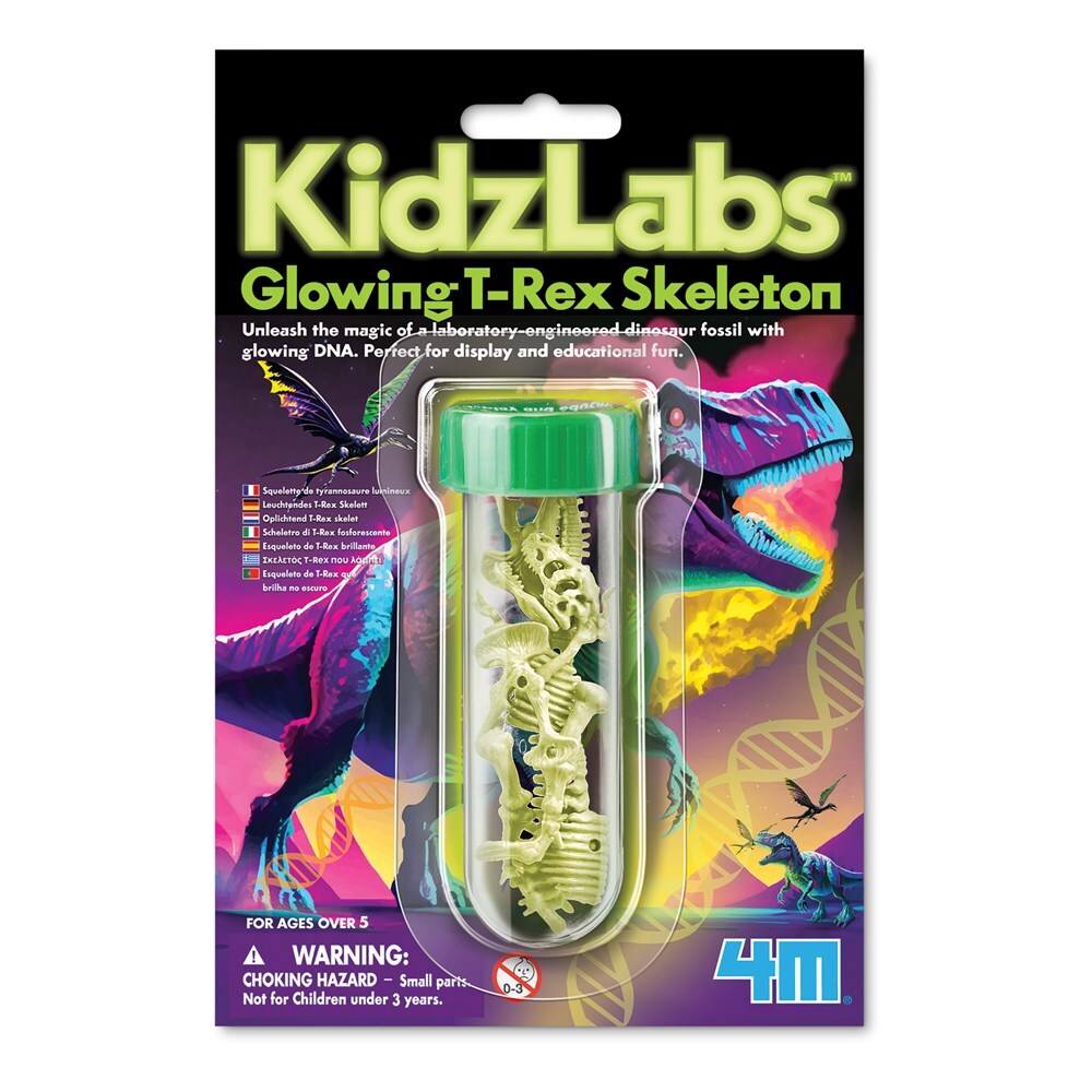 4M - KidzLabs - Glowing T-Rex Skeleton - Hobbytech Toys