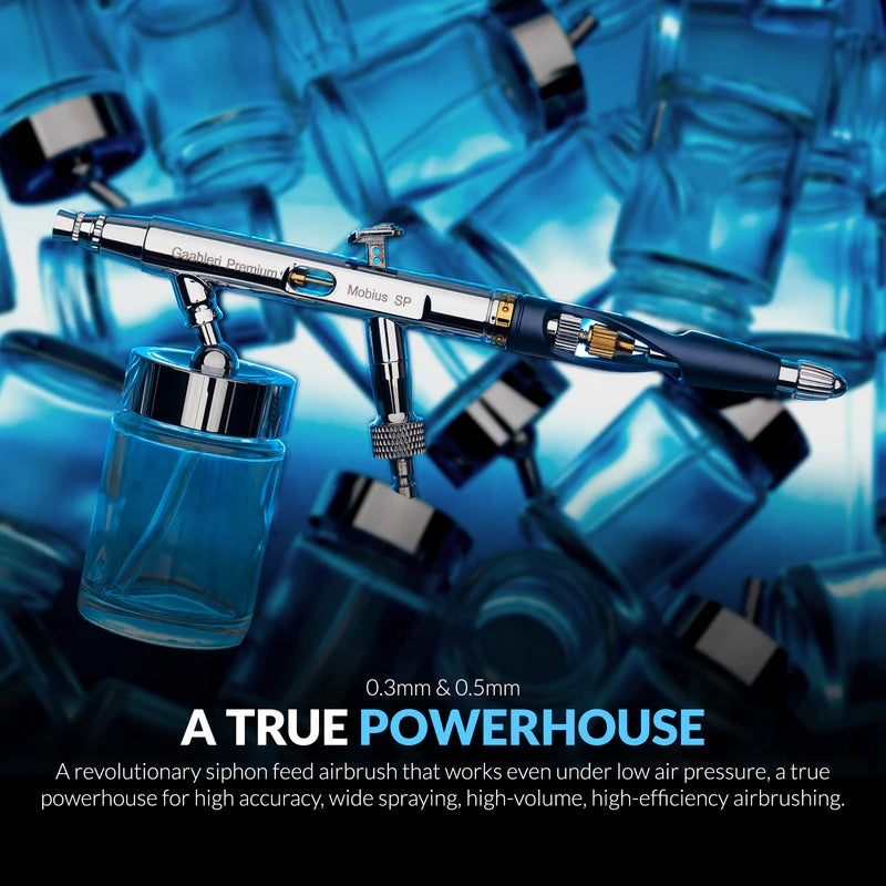 Gaahleri Premium Series Mobius SP Suction Feed Airbrush (0.3 & 0.5mm)