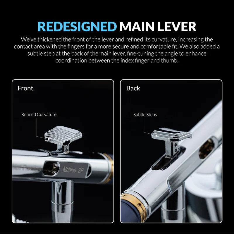 Gaahleri Premium Series Mobius SP Suction Feed Airbrush (0.3 & 0.5mm)