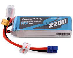 Gens Ace 3S 2200mAh 11.1V 60C Soft Case LiPo Battery (EC3) - Hobbytech Toys