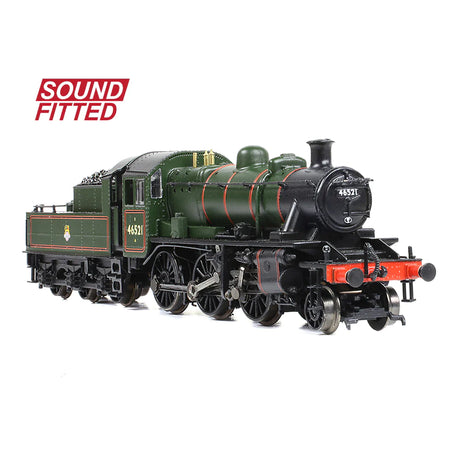 Graham Farish 372-630SF N Scale LMS Ivatt 2MT 46521 BR Lined Green (Early Emblem) - DCC/Sound Fitted - Hobbytech Toys